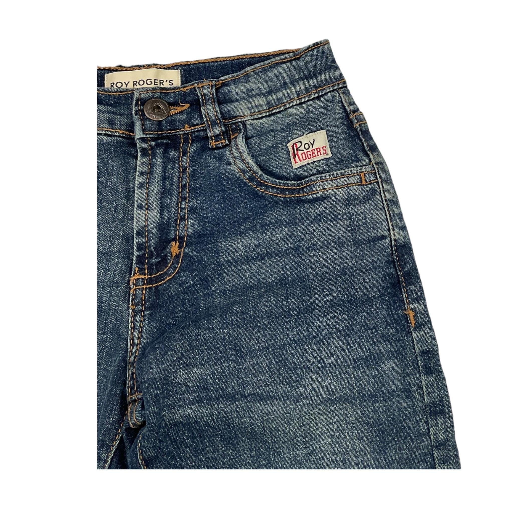 ROY ROGER'S jeans tinta unita con girovita regolabile Blu per Bambino RA4146 BLU ROY ROGER'S 