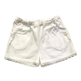 Tartine Et Chocolat Einfarbige Shorts mit elastischer Taille Weiß für Baby Mädchen