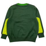 SUN68 maglia girocollo tinta unita con ricamo logo Verde per Neonato K44330 VERDE SUN68 