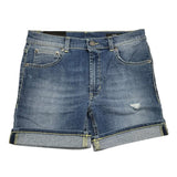 Dondup Blaue, einfarbige Denim-Bermudashorts für Jungen