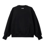 Msgm Felpa Chiusa Girocollo Tinta Unita con Stampa per Bambina S5MSJGSW107X NERO MSGM 