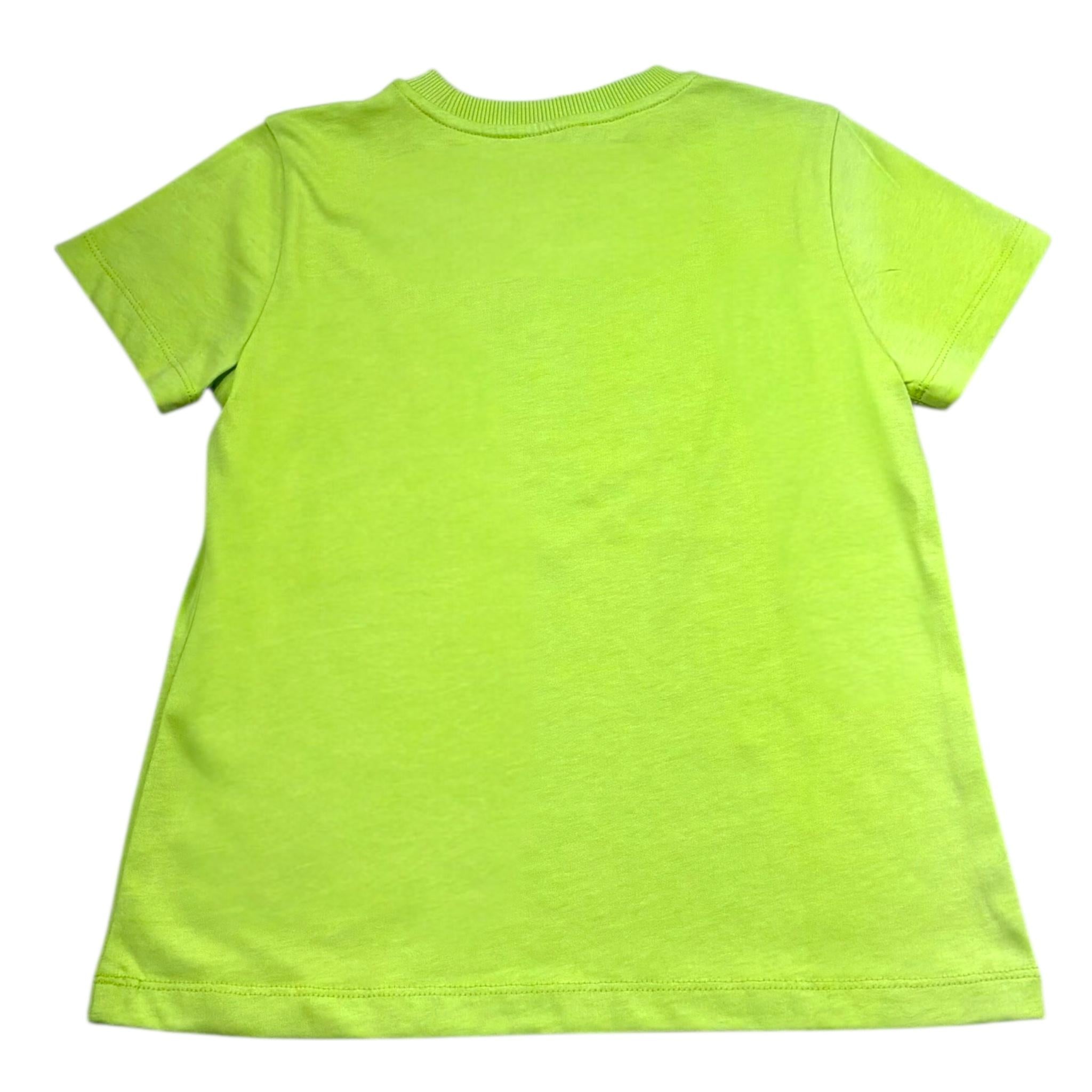 Moschino T-Shirt Girocollo Tinta Unita con Stampa per Bambino HWM058 VERDE MOSCHINO 