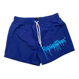 Refrigiwear – Einfarbiger Badeanzug mit blauem Logo-Print für Jungen