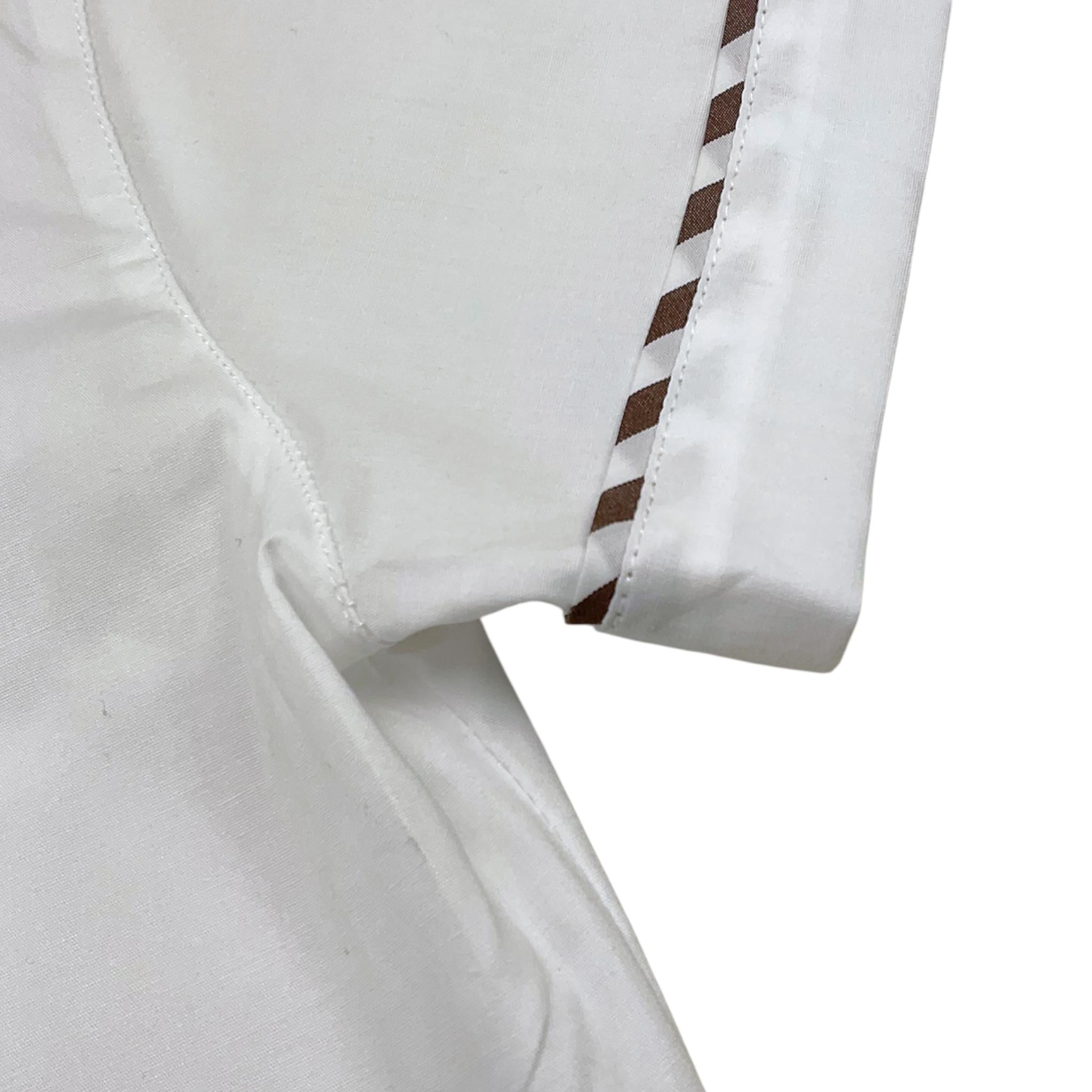 Little Bear Camicia Tinta Unita con Profili In Contrasto per Bambino 8211 BIANCO/BEIGE LITTLE BEAR 