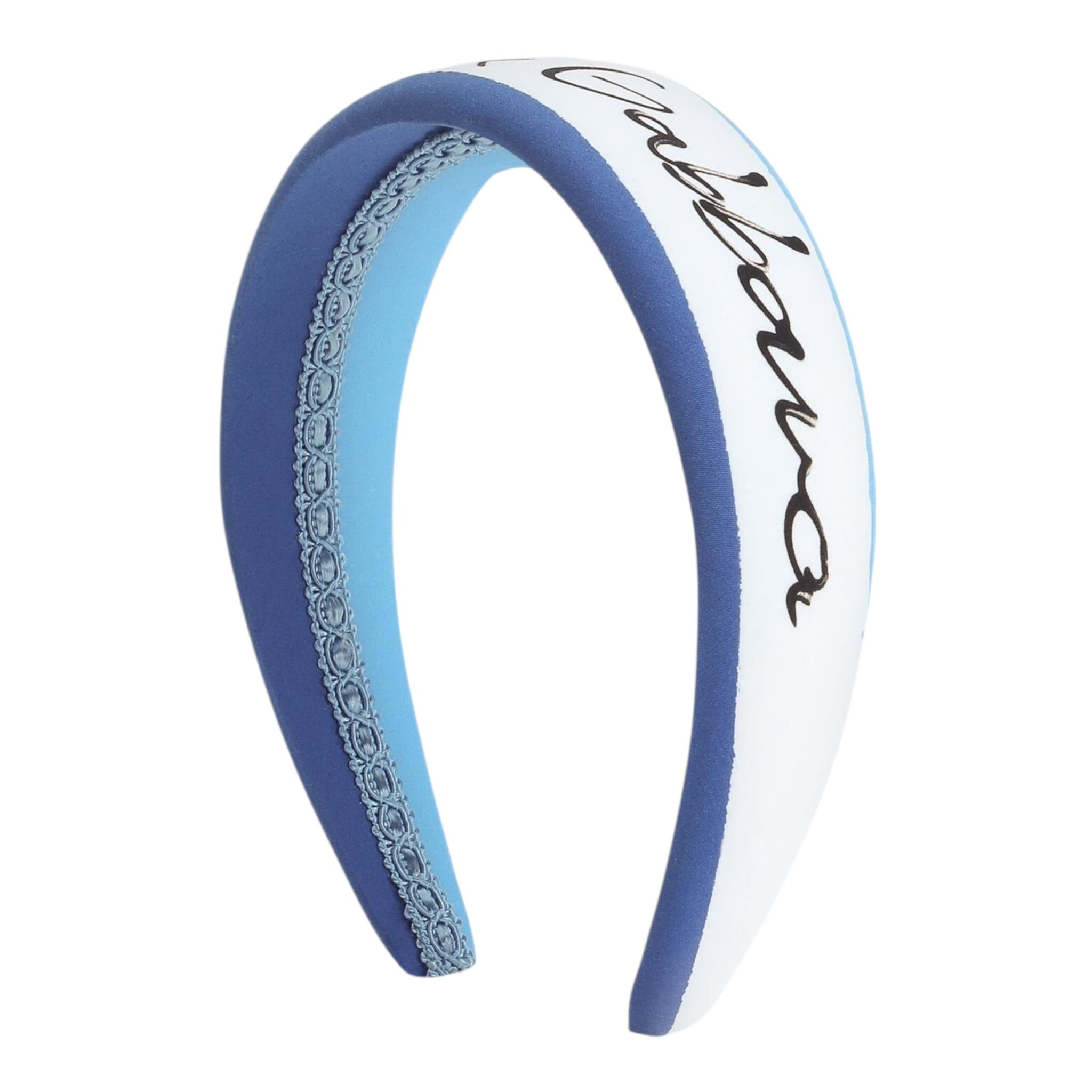 Dolce & Gabbana Cerchietto Tinta Unita con Logo per Bambina LB3L54 BIANCO DOLCE & GABBANA 