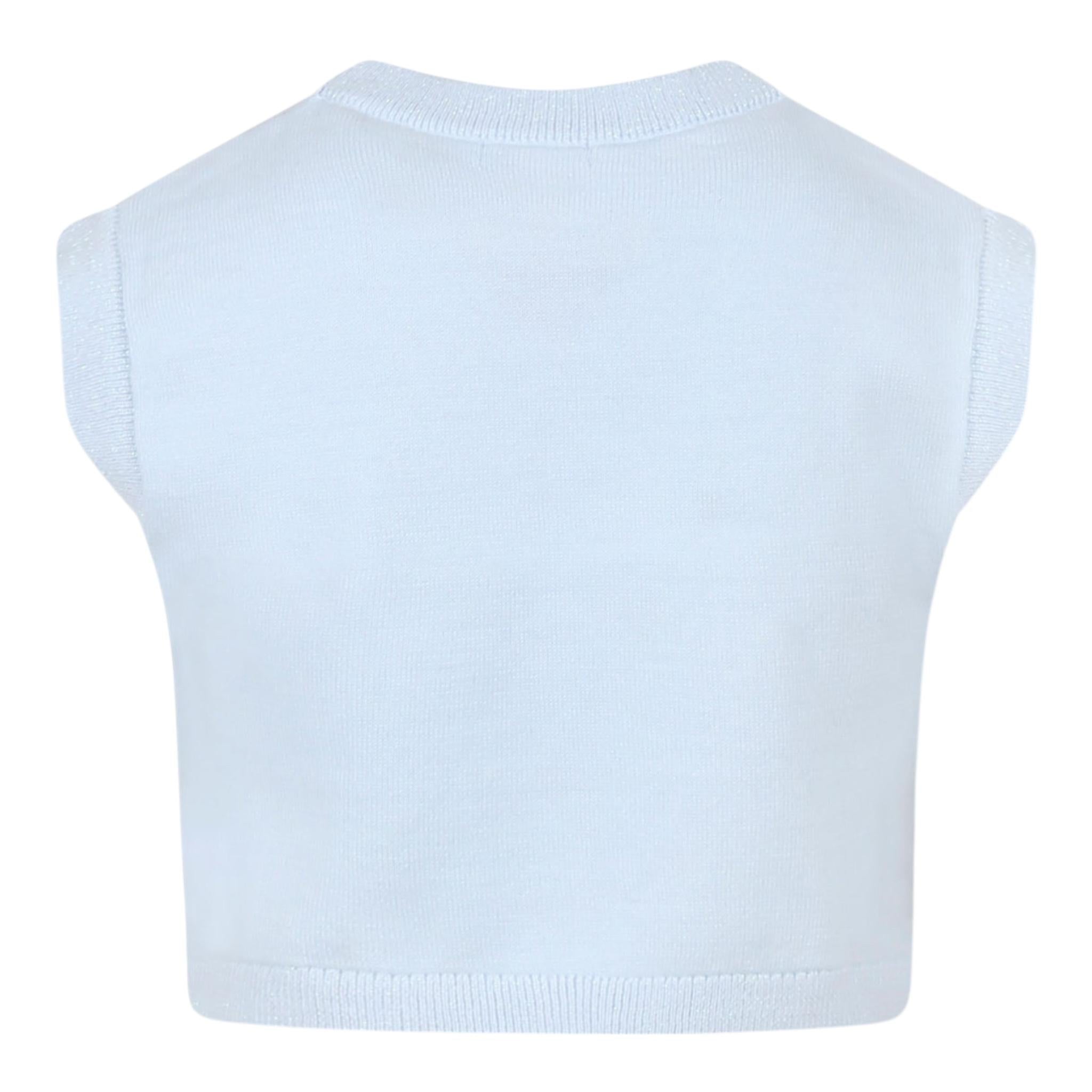 Billieblush Maglia Giromanica Tinta Unita con Paillettes per Bambina U20932 AZZURRO BillIEBLUSH 