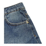 Patrizia Pepe Gonna In Denim Tinta Unita con Girovita Regolabile per Bambina 7G0135 BLU PATRIZIA PEPE 