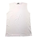 Brian Rush Einfarbiges weißes Baby-Tanktop mit Rundhalsausschnitt