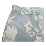 M+E' Short Tinta Unita con Stampa E Elastico In Vita per Bambina UE1805 AZZURRO M+E' 