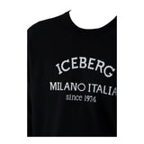 ICEBERG maglia girocollo tinta unita con logo Nero per Bambino MGICE5317J NERO ICEBERG 