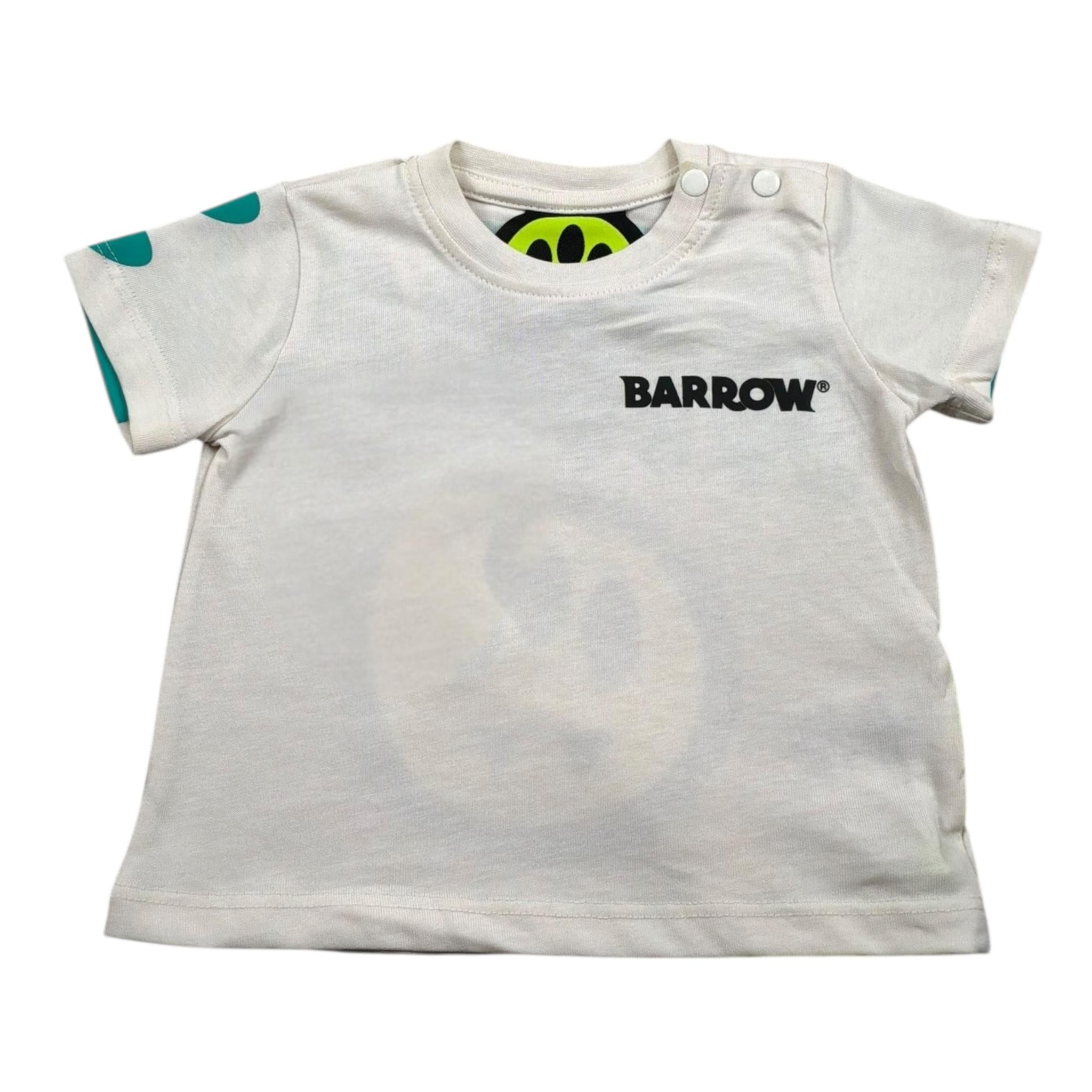 Barrow Kids T-Shirt Girocollo Tinta Unita con Stampa per Neonato 033119 PANNA BARROW KIDS 