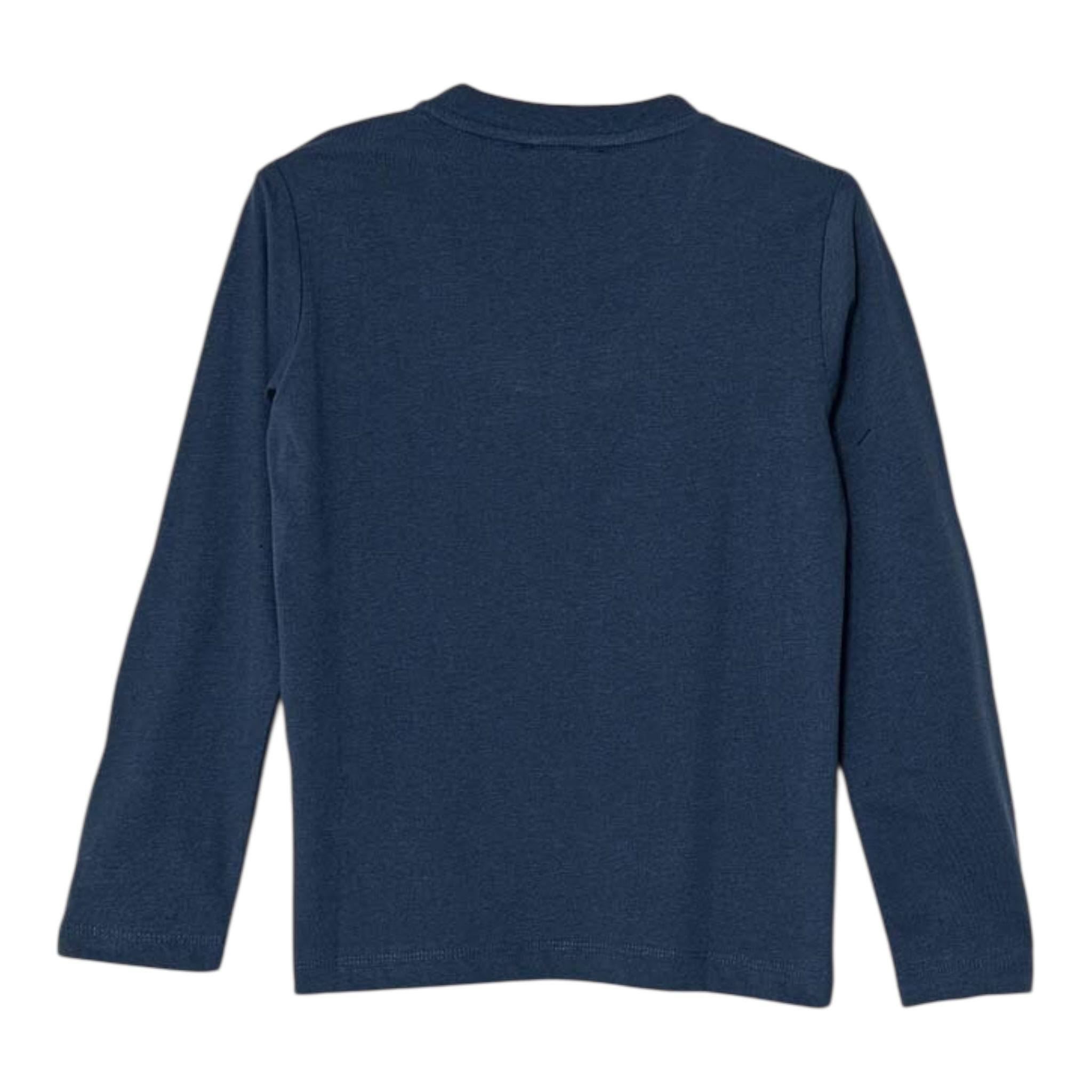 EMPORIO ARMANI shirt girocollo tinta unita con stampa Blu per Bambino 6D4DJ4 BLU EMPORIO ARMANI 