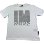 John Richmond T-Shirt Girocollo Tinta Unita con Brillantini per Bambina RGP26207TS BIANCO JOHN RICHMOND 