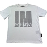 John Richmond T-Shirt Girocollo Tinta Unita con Brillantini per Bambina RGP26207TS BIANCO JOHN RICHMOND 