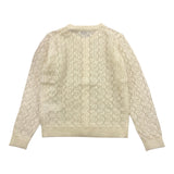 SAINT BARTH cardigan tinta unita traforato Panna per Bambina BLL007 PANNA SAINT BARTH 