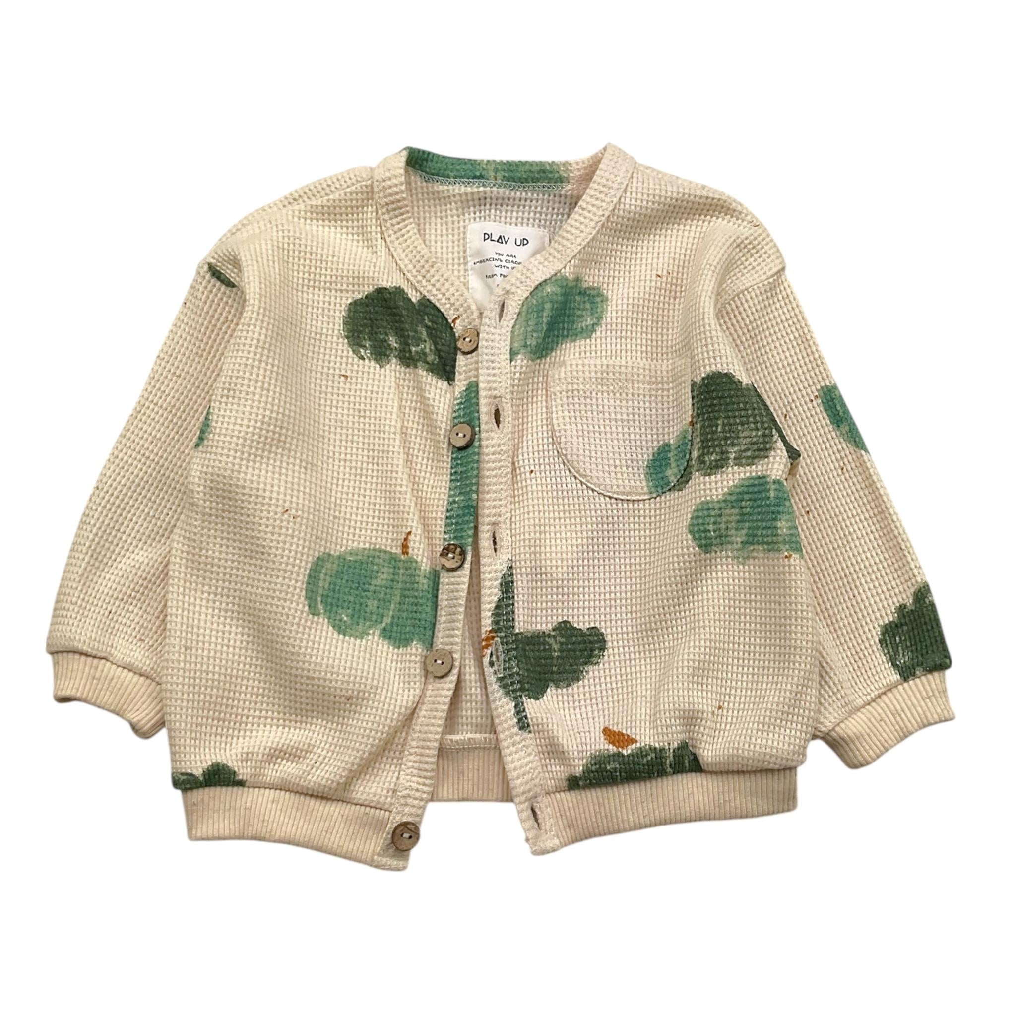 PLAY UP cardigan tinta unita con stampa Panna per Neonato PA011AP11250 PANNA PLAY UP 