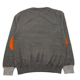 SUN68 maglia girocollo tinta unita con logo e toppe Grigio per Bambino K44327 GRIGIO SUN68 