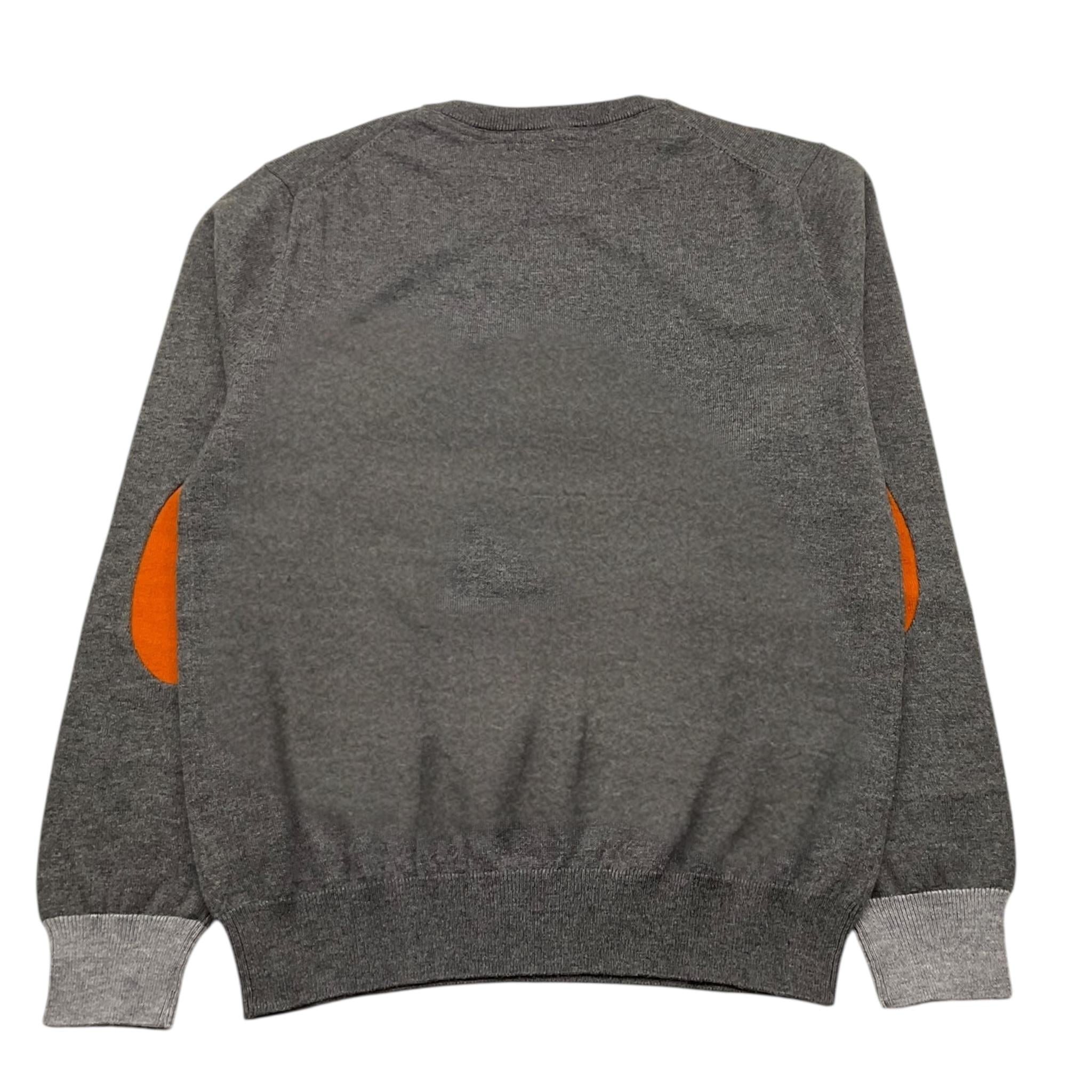 SUN68 maglia girocollo tinta unita con logo e toppe Grigio per Bambino K44327 GRIGIO SUN68 