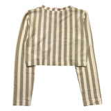 Kocca Zweifarbiges Creme/Gold Streifenmuster Bolero für Mädchen