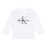 CALVIN KLEIN shirt girocollo tinta unita con stampa Bianco per Neonato IN0IN00005X BIANCO CALVIN KLEIN 