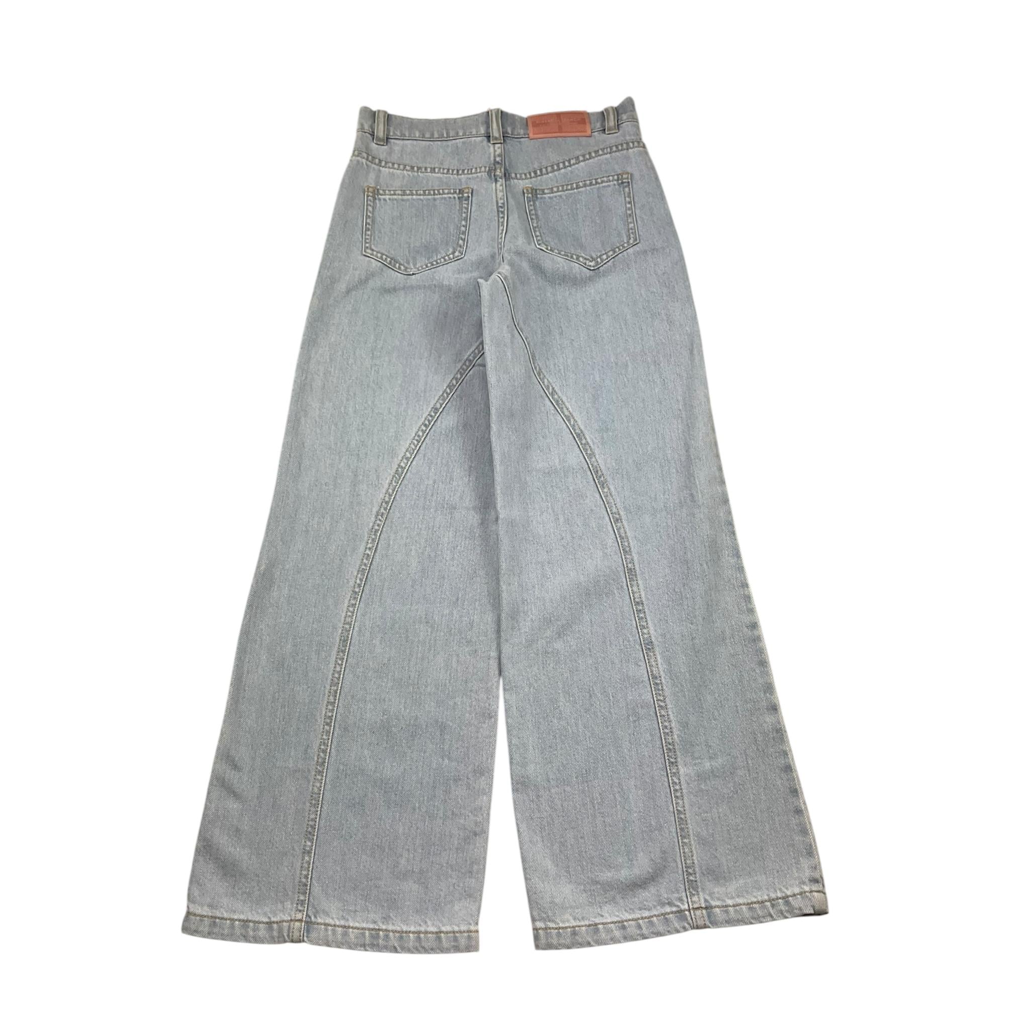 Elisabetta Franchi Jeans Tinta Unita Modello A Palazzo per Bambina EFPA280 AZZURRO ELISABETTA FRANCHI 