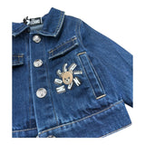 Moschino Giubbino In Denim Tinta Unita per Neonata MUS035 BLU MOSCHINO 