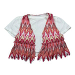 M+E' T-Shirt Girocollo Tinta Unita con Gilet per Bambina UE1749 BIANCO M+E' 