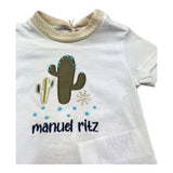 Manuel Ritz T-Shirt Girocollo Tinta Unita con Ricamo per Neonato MR3117N BIANCO MANUEL RITZ 