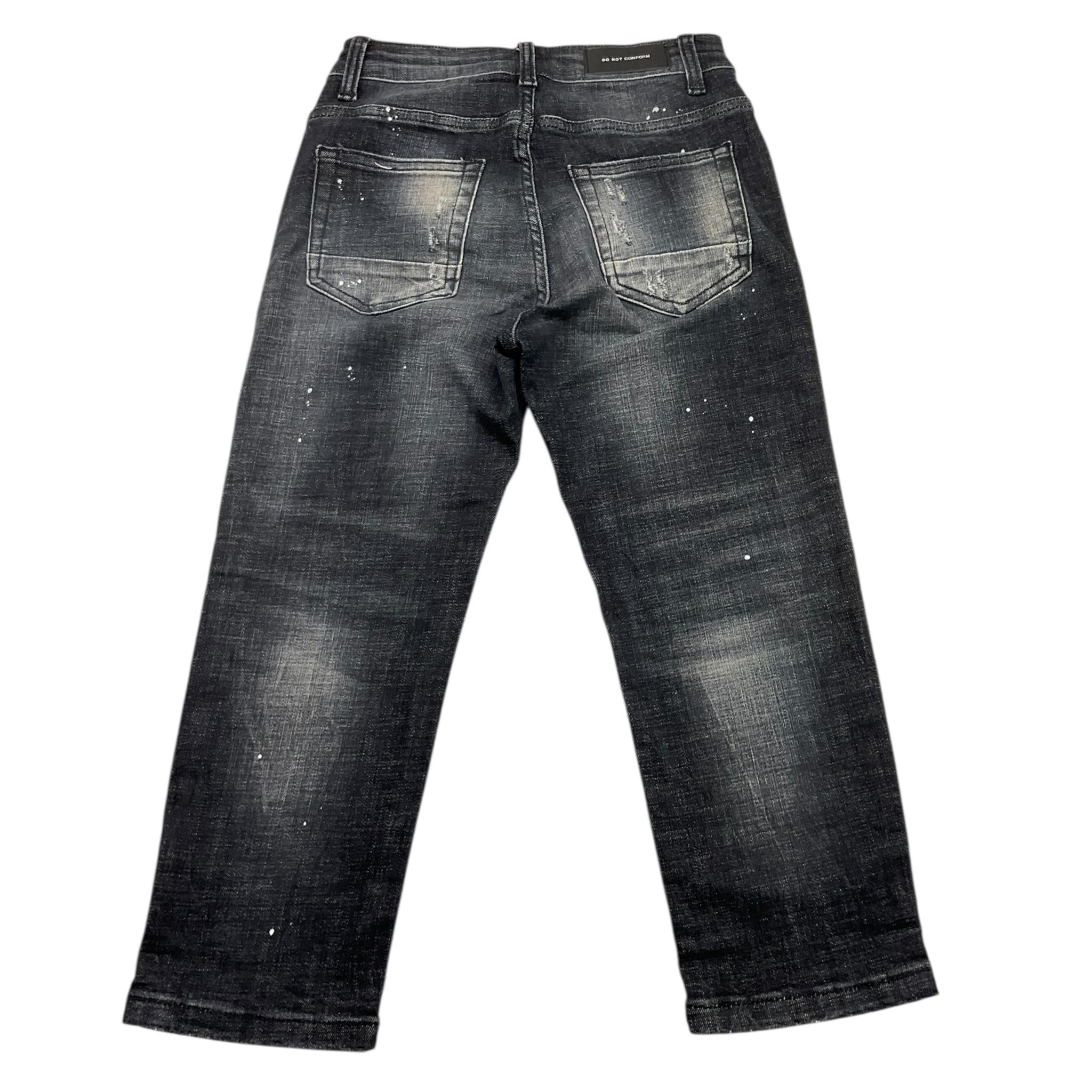 DO NOT CONFORM jeans tinta unita cn strappi Nero per Neonato CR04 NERO DO NOT CONFORM 