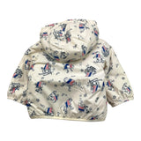 K-WAY giubbino tinta unita con zip cappuccio e fantasia Bianco per Neonato K41467W BIANCO K-WAY 