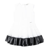 Twinset Abito Giromanica Tinta Unita con Tulle per Bambina 221GJ2QAA BIANCO TWINSET 