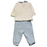LE BEBE' completo 2 pezzi shirt-ghettina bicolore Bianco/azzurro per Neonato LBB5124 BIANCO/AZZURRO LE BEBE' 