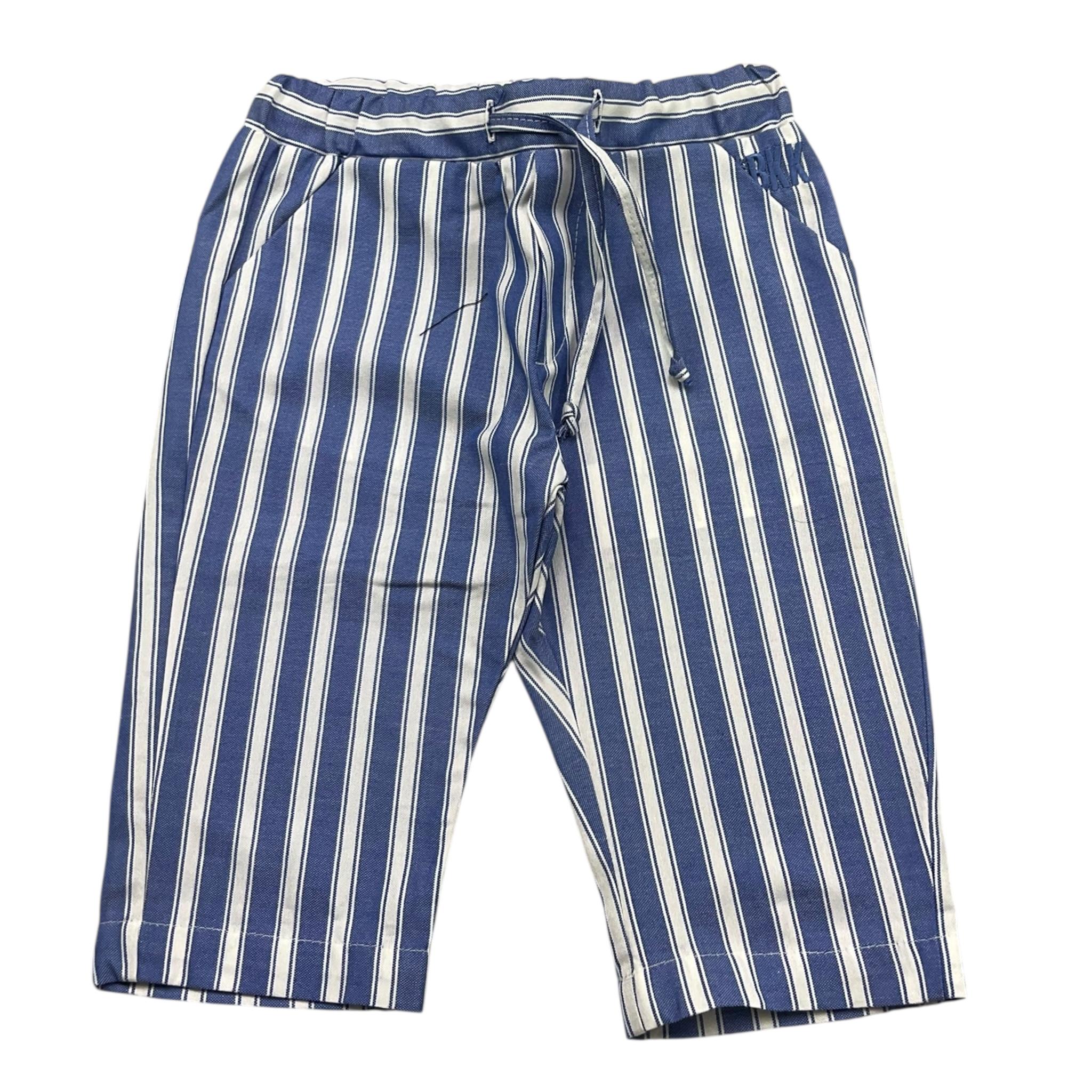 Bikkembergs Pantalone Bicolore con Fantasia A Righe per Neonato BK3456 BIANCO/AZZURRO BiKKEMBERGS 