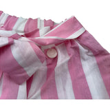 Le Bebe Short Fantasia A Righe per Neonata LBG6359 BIANCO/ROSA LE BEBE 