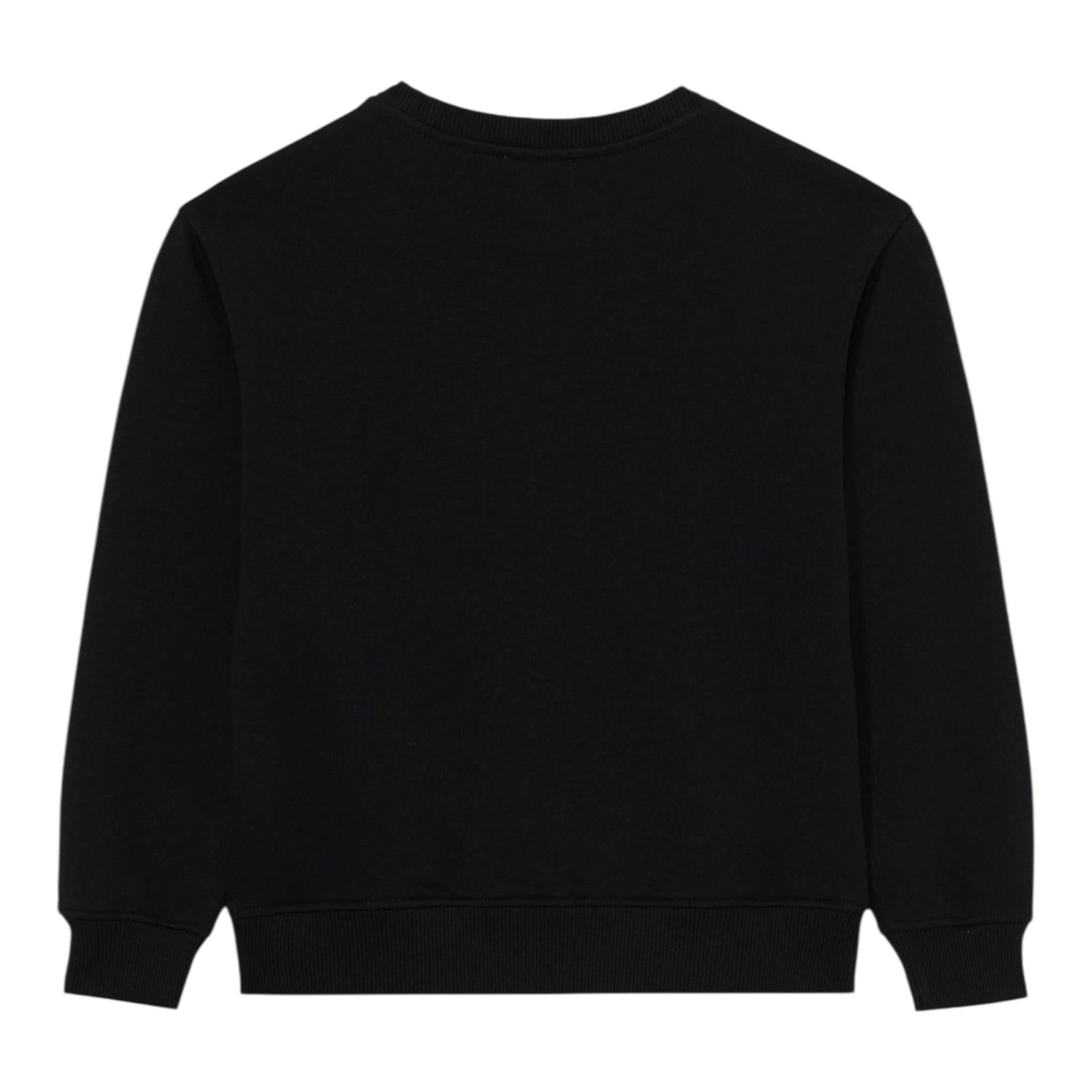 Moschino Felpa Chiusa Girocollo Tinta Unita per Bambino HDF06B NERO MOSCHINO 