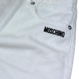 Moschino Pantalone Tinta Unita Modello A Palazzo per Bambina HDP070 BIANCO MOSCHINO 