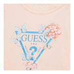 Guess T-Shirt Girocollo Tinta Unita con Logo per Neonata K5RI07K6YW4XXN ROSA GUESS 