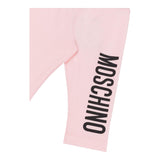 Moschino Leggins Tinta Unita con Logo per Neonata MDP03DN ROSA MOSCHINO 