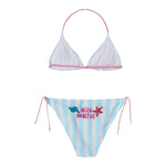 Saint Barth Costume 2 Pezzi Triangolo-Slip Tinta Unita Fantasia A Righe per Bambina HL0001 BIANCO/AZZURRO SAINT BARTH 
