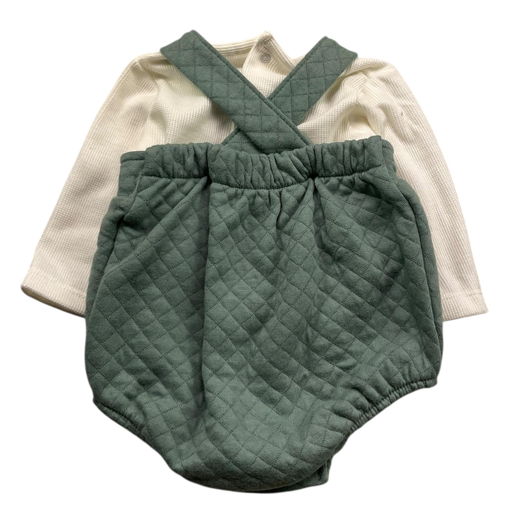 CALAMARO completo 2 pezzi camicia-pagliaccetto Verde per Neonato 11053 VERDE CALAMARO 