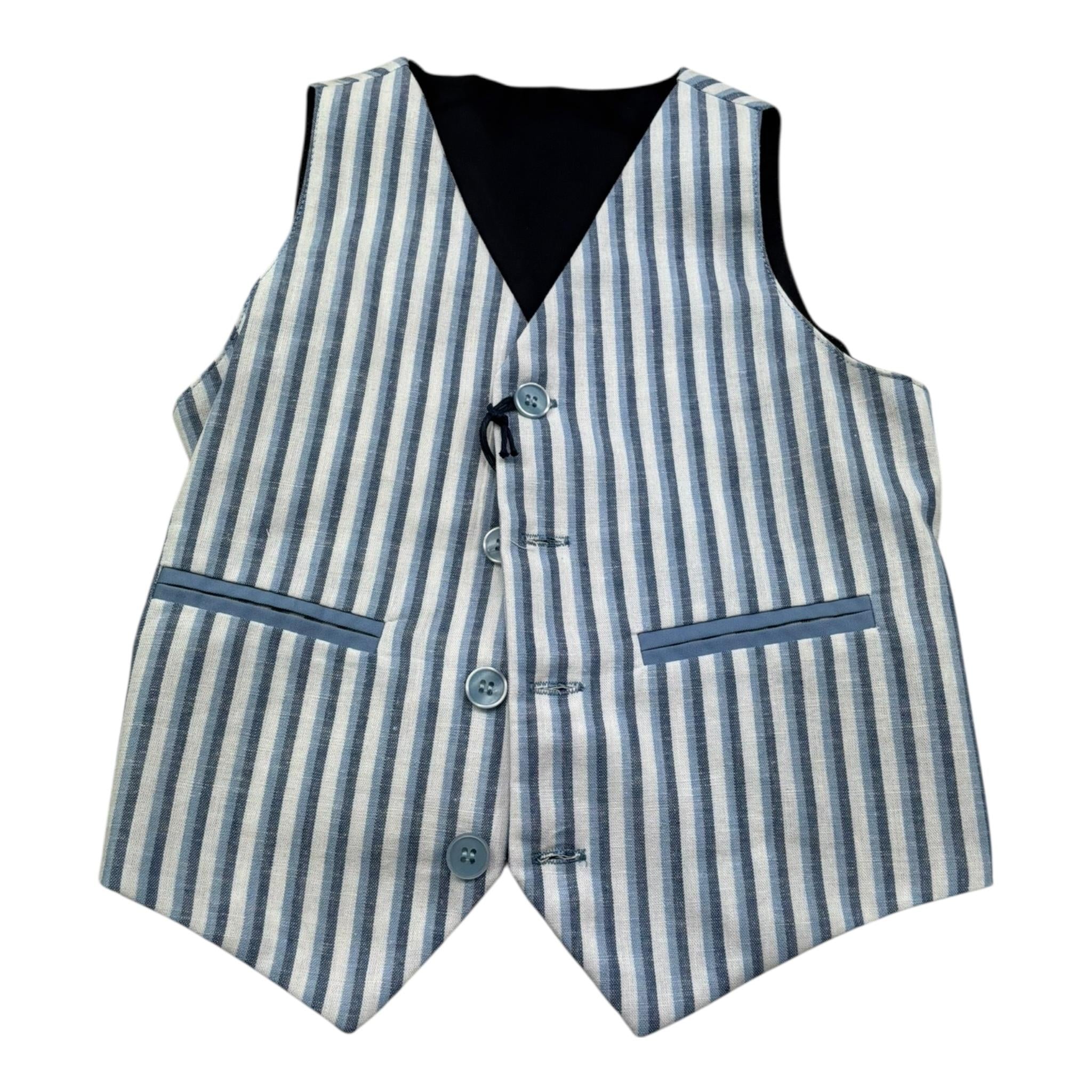 Mai'S Kids Gilet Fantasia A Righe per Bambino MAIOS BIANCO MAI'S KIDS 