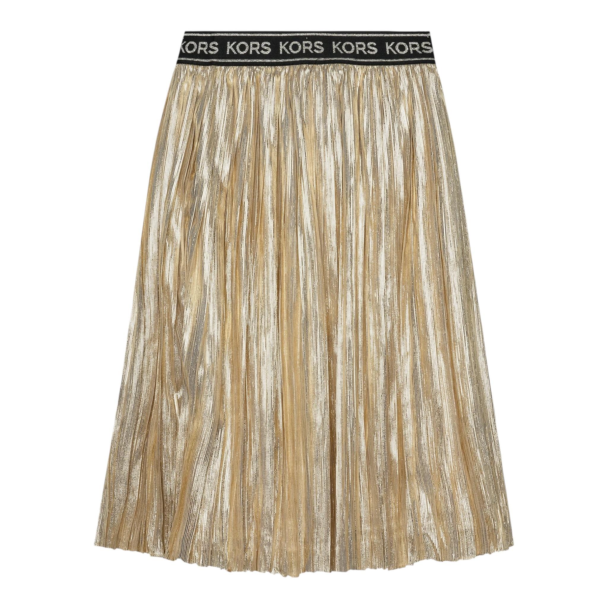 Michael Kors Gonna tinta unita con Elastico In Vita Oro per Bambina R13128 ORO MICHAEL KORS 