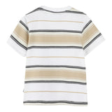 Boss T-Shirt Girocollo Fantasia A Righe per Neonato J52116 BIANCO BOSS 