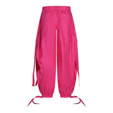 Fun &amp; Fun Einfarbige Hose mit elastischer Taille Fuchsia für Mädchen