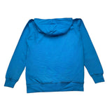 Datch Cobalt Logo Einfarbiger Kapuzenpullover mit Reißverschluss für Jungen