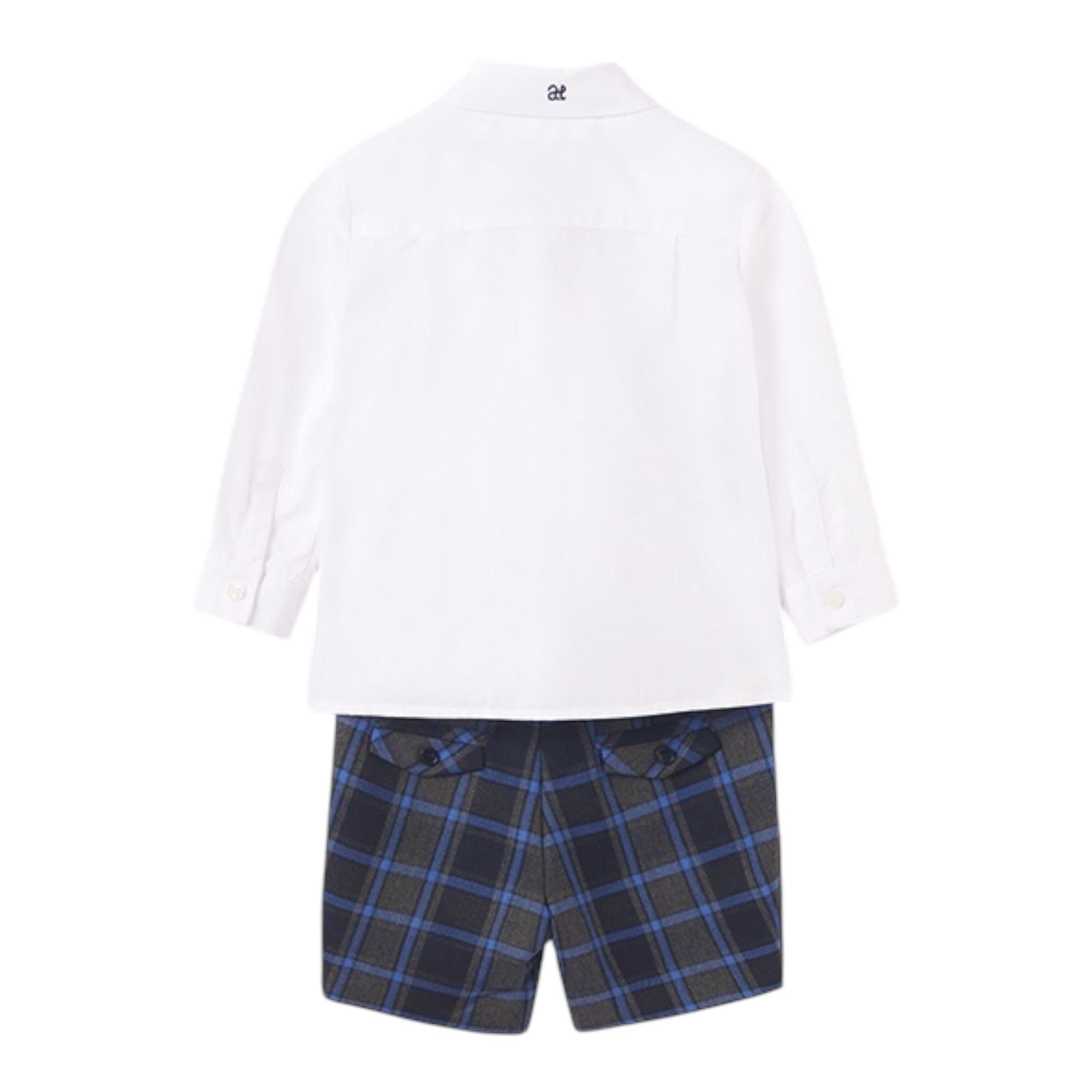 ABEL & LULA completo 3pz papillons-camicia-bermuda bicolore Bianco per Neonato 5756N BIANCO ABEL & LULA 