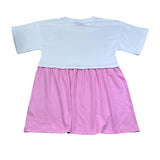 Moschino Abito Bicolore Mezza Manica per Bambina HDV0HR BIANCO/ROSA MOSCHINO 