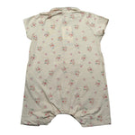 Petit Bateau Pagliaccetto Mezza Manica tinta unita con Stampa Beige per Neonata A09H2 BEIGE PETIT BATEAU 
