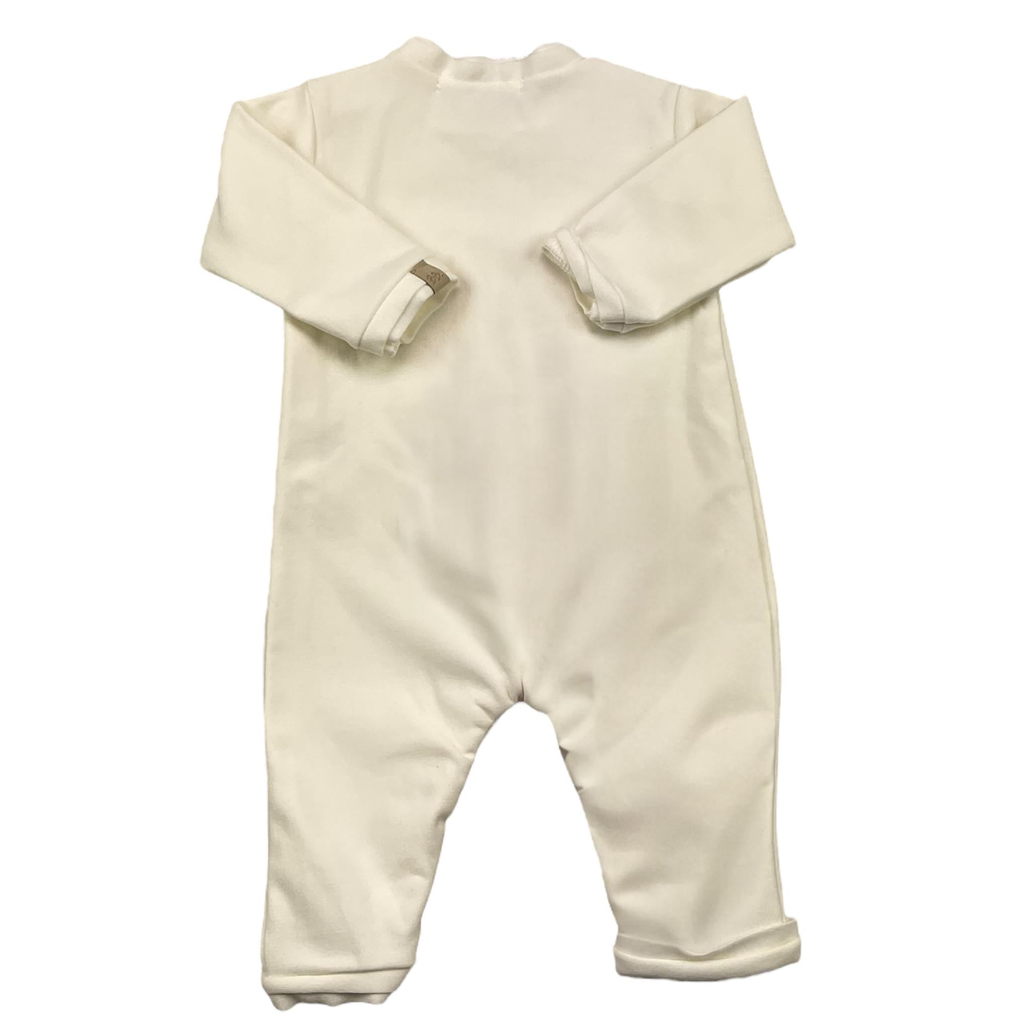 BAMBOOM+BABIES tutina manica lunga tinta unita con stampa in contrasto Panna per Neonato 702 PANNA BAMBOOM+BABIES 