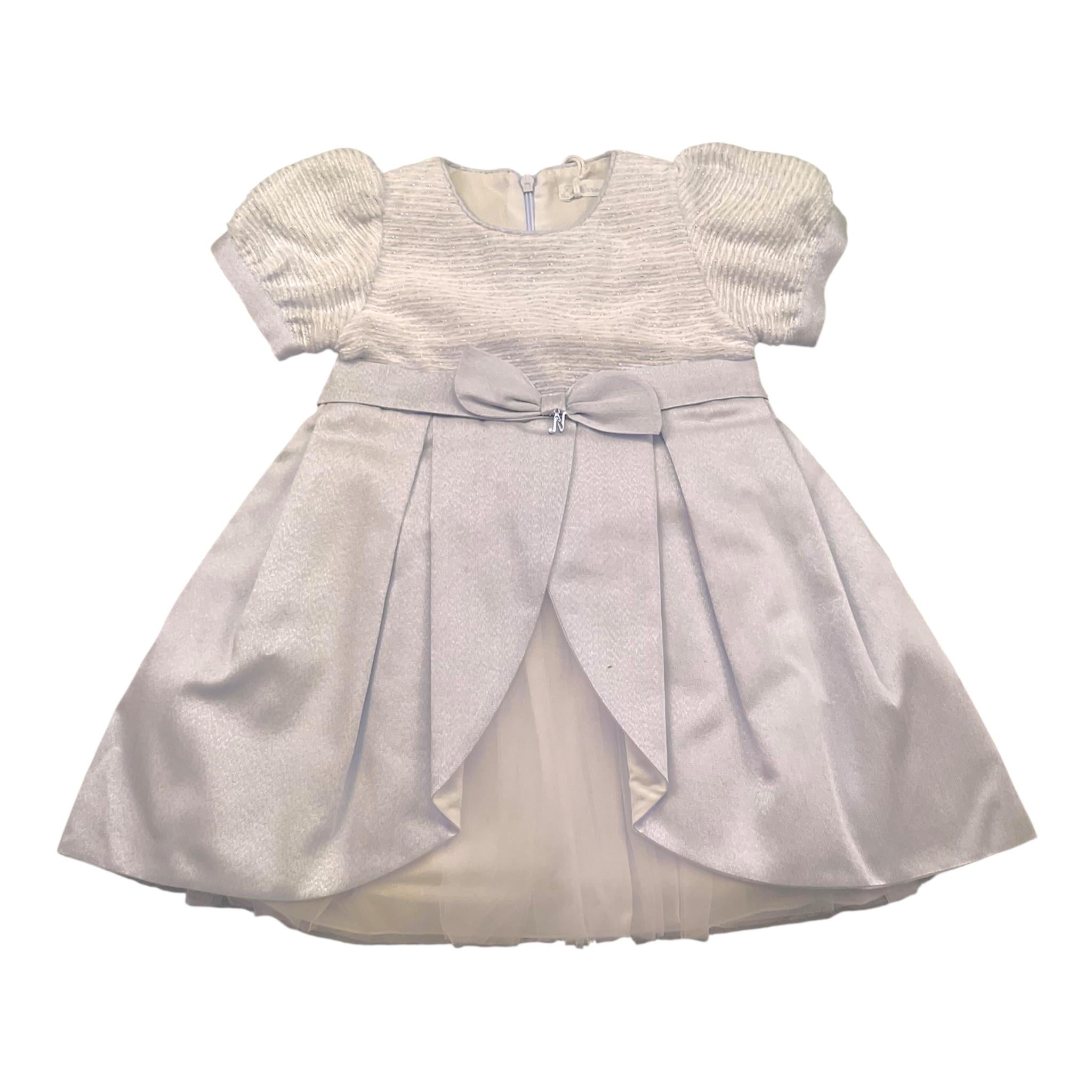 NINNAOH abito cerimnia tinta unita mezza manica Beige per Neonata I23AB36 BEIGE NINNAOH 